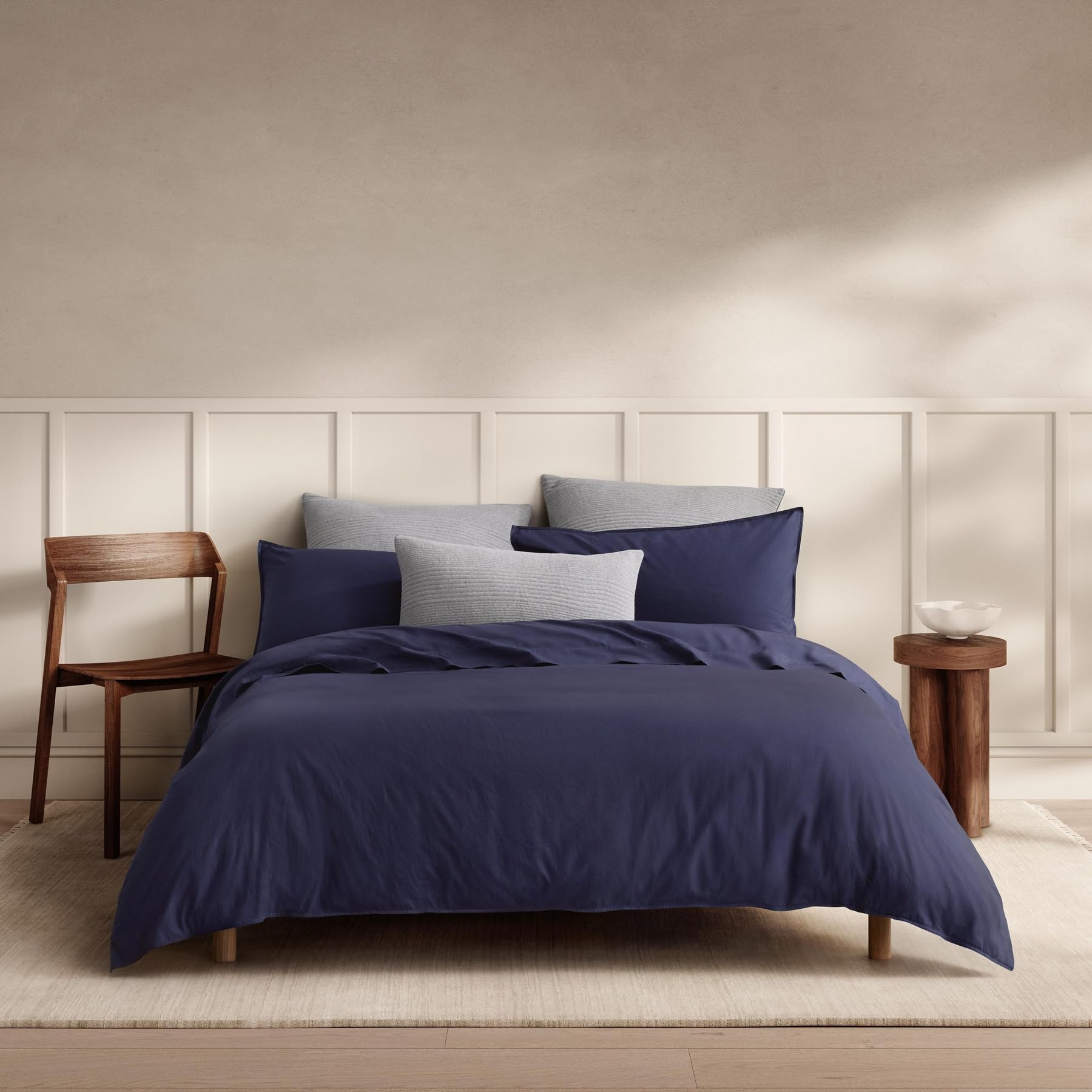 Sheridan Bayley Washed Cotton Deep Sea Bed Sets King (Duvet Cover + 2 Pillowcases) 230cm x 220cm