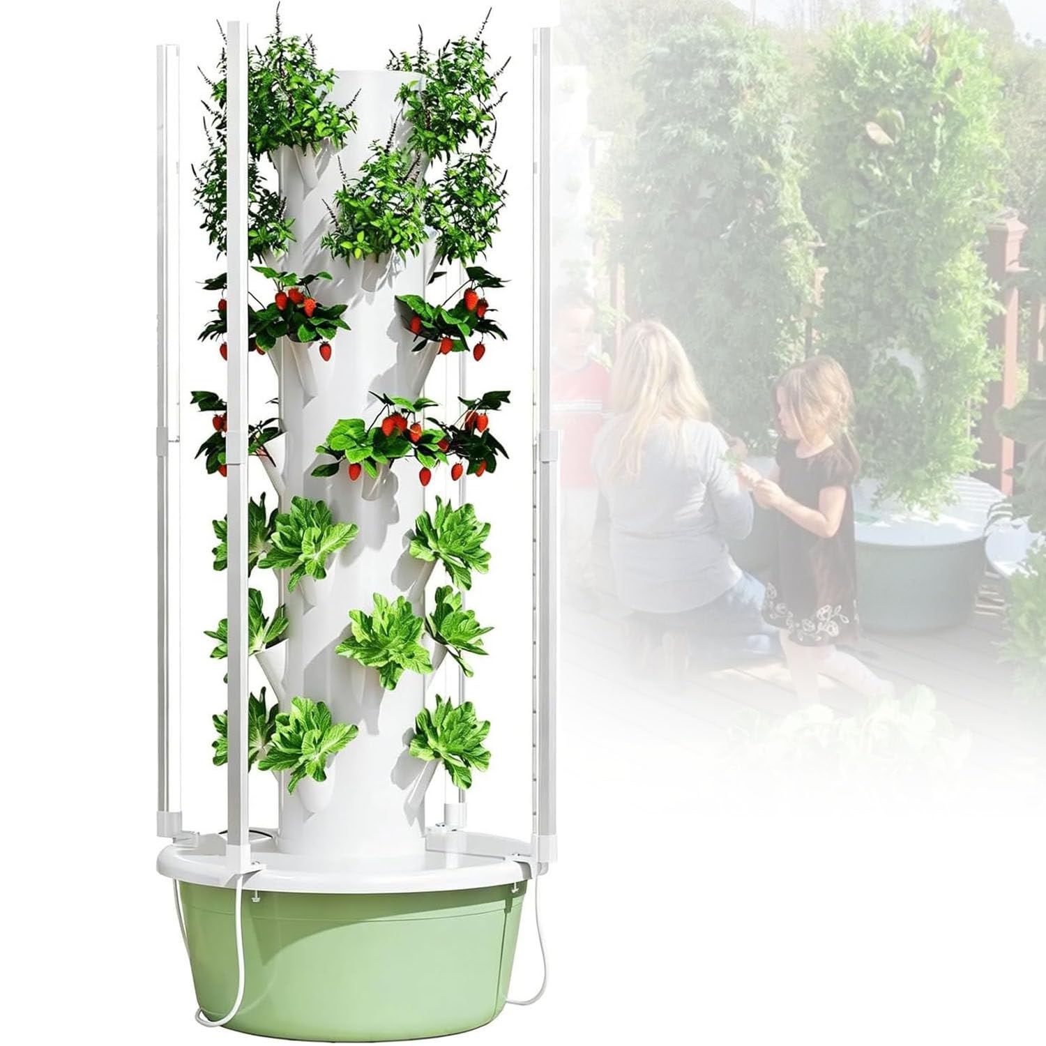 Uordby 9Layers Hydroponic Growing System Tower With Led Lights
