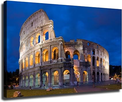 Roman Colosseum Picture Photo Coliseum Italy Rome Stone Canvas HD printing poster creative room aesthetics be the perfect wall art decoration for home office gym bar 08x12inch-Unframed