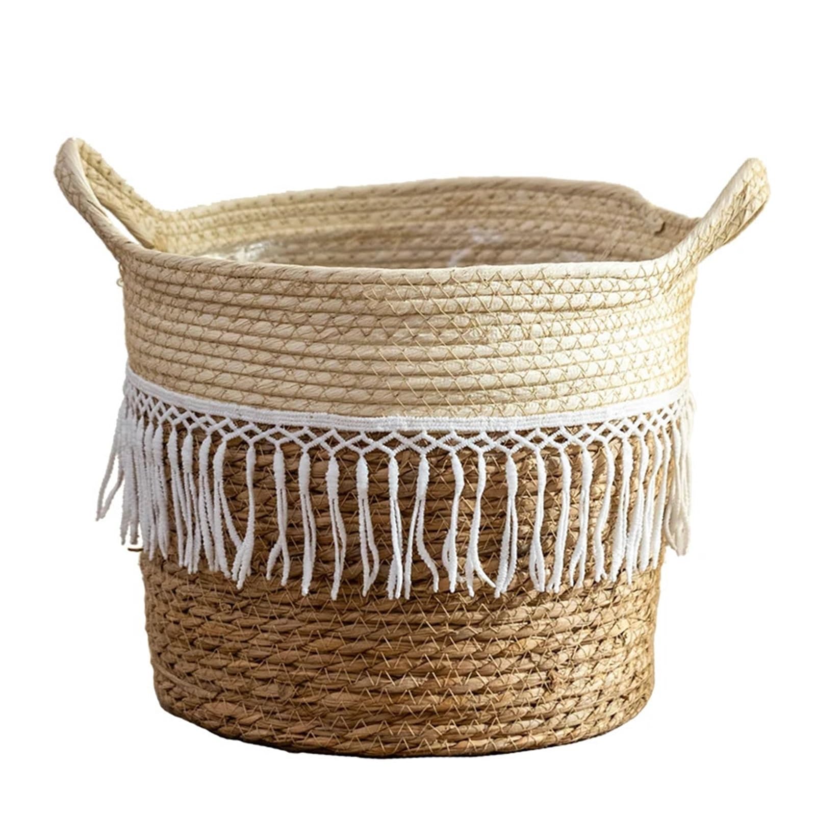Wicker Picnic Basket, Handmade Straw Rattan Vase Basket For Flower Plant Indoor Outdoor Decoration(S)