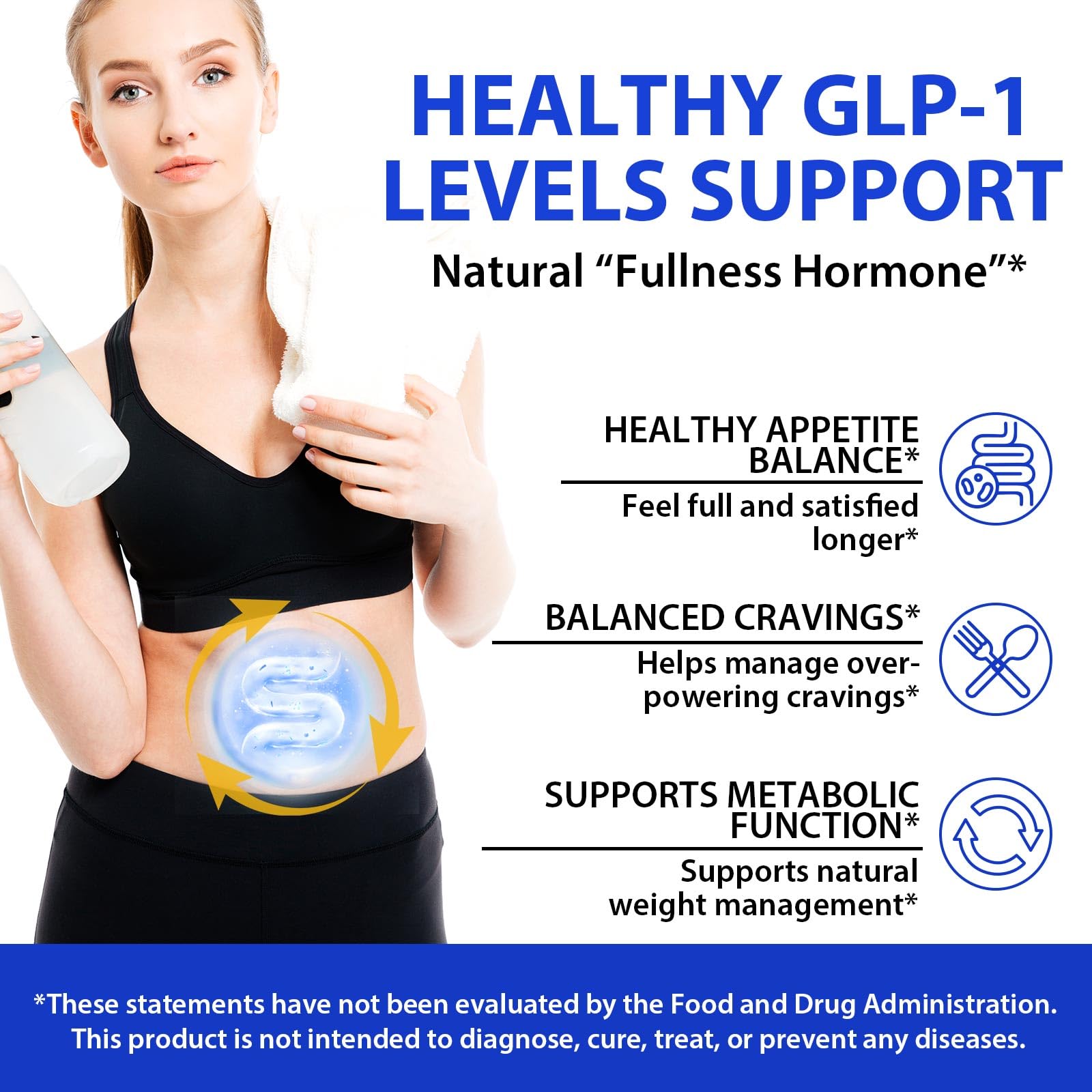GLP-1 Supplement for Women & Men, 43-in-1 Natural Complex to Boost GLP-1 Levels, Support Appetite Control, Satiety, Metabolism & Digestive Health, Probiotic Nutritional Supplements - 60 Capsules — Amazon image 8