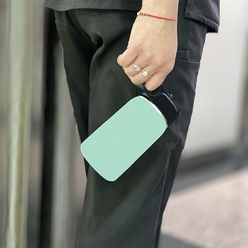 Vista 254 de LaserGram Botella de agua personalizada, palitos de lacrosse, acero inoxidable de doble pared aislada al vacío con popote superior, regalo grabado