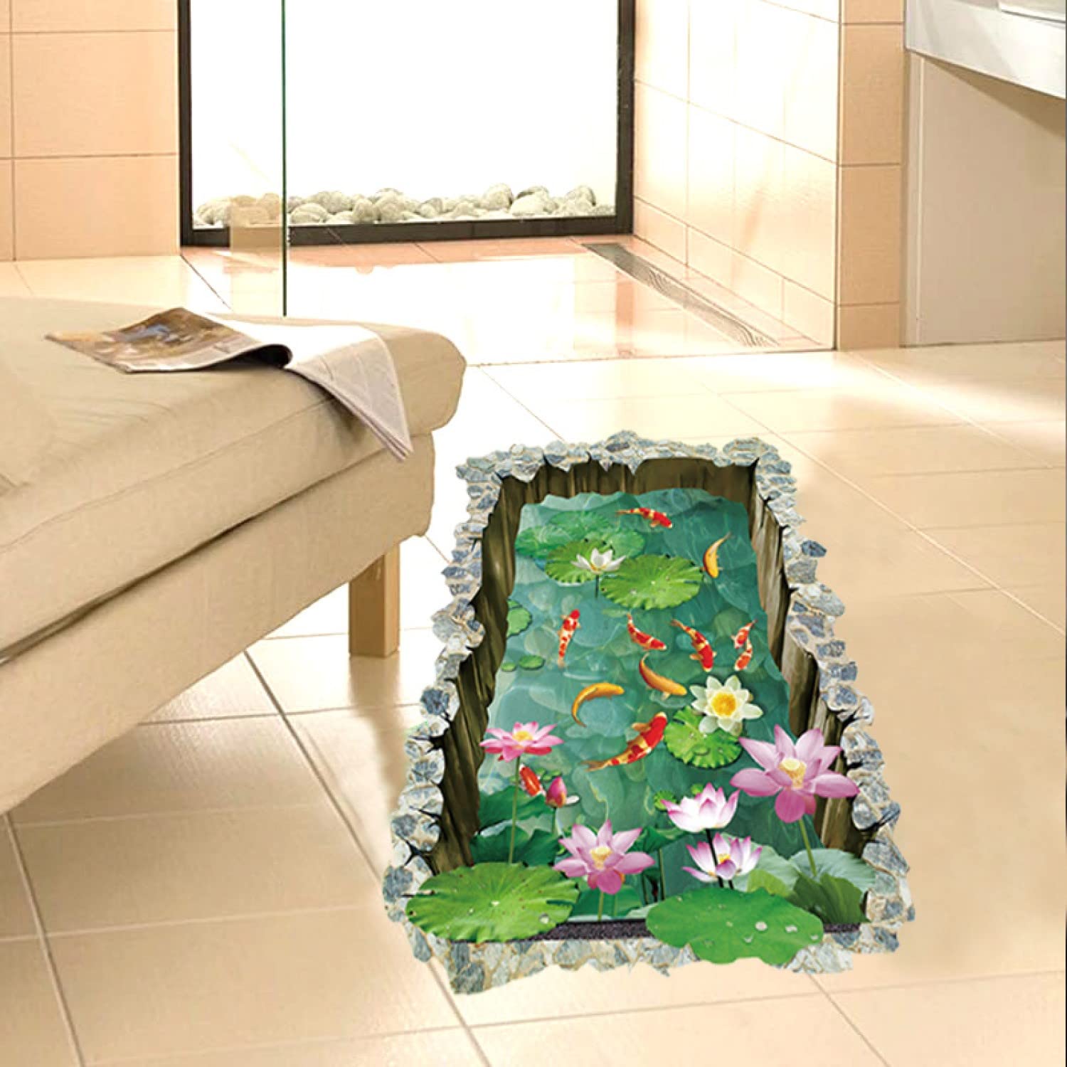 See full amazon price history chart for JAAMSO ROYALS Green Fish Pond Vinyl 3D Floor Stickers, Floor Tiles Stickers Waterproof, Tiles Stickers For Floor, Floor Stickers Waterproof, Floor Sticker (60 Cm X 90 Cm, Self Adhesive, 0.1 Cms) JAAMSO ROYALS Green Fish Pond Vinyl 3D Floor Stickers, Floor Tiles Stickers Waterproof, Tiles Stickers For Floor, Floor Stickers Waterproof, Floor Sticker (60 Cm X 90 Cm, Self Adhesive, 0.1 Cms) (B09TSX1W1M) Amazon Price History, Amazon Price Tracker