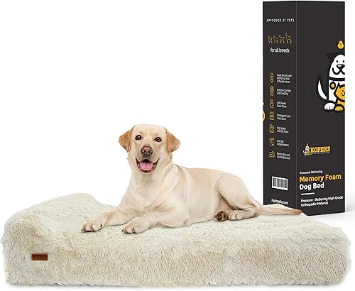 Miniatura 1 de Cama ortopédica jumbo para perros, cama para mascotas de espuma viscoelástica de 7 pulgadas de grosor con almohada con funda extraíble y forro