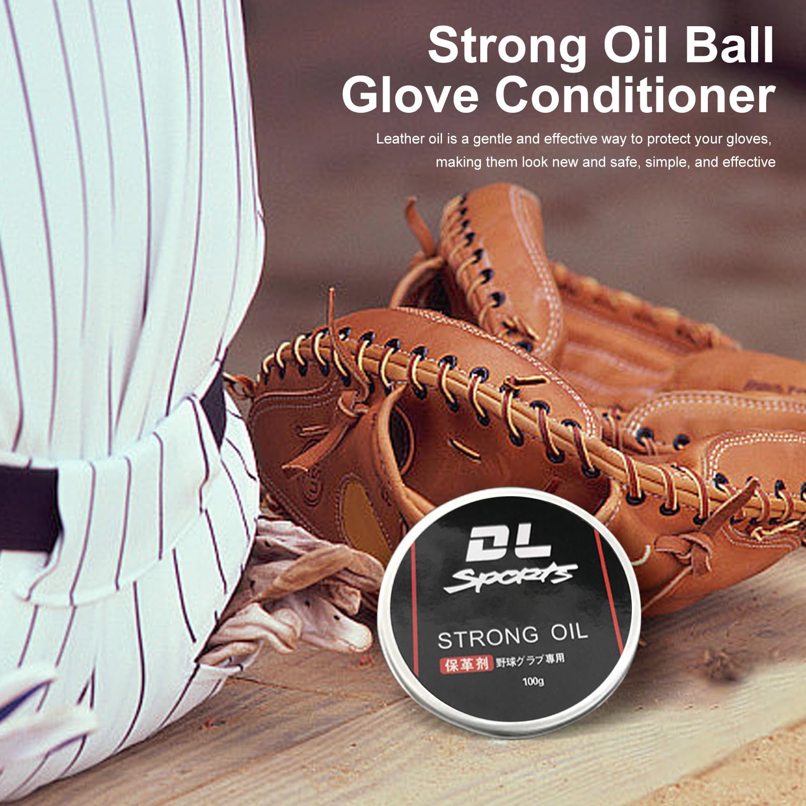 Après-shampoing pour gant de baseball – Crème réparatrice à action rapide pour moufles de sport, équipement de sport en cuir pour attrapeurs, moufles de baseball, moufles de softball Halatua