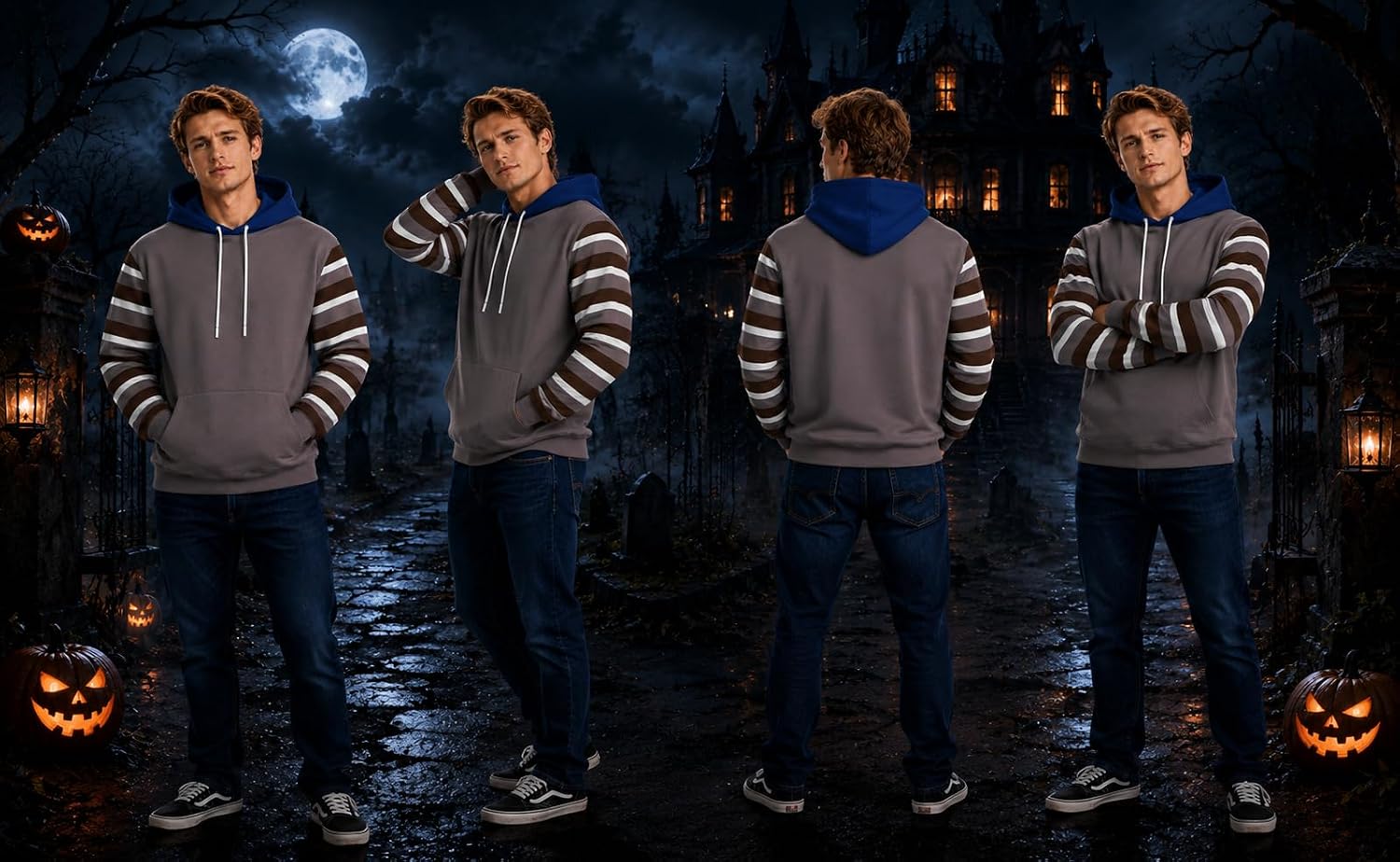 Ticci Toby Hoodie Creepy Sweatshirt Pullover Halloween Jacket for Men Women