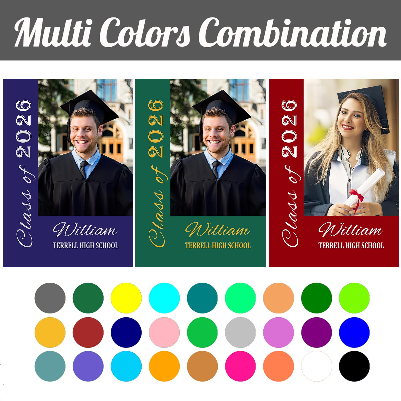 24X36 GRADUATION GARDEN FLAG BANNER 2'x3' - Foto 6