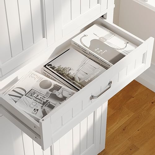 Miniatura 5 de Gizoon Armario de almacenamiento de despensa de cocina de 71 pulgadas, armario independiente con 4 puertas de granero y 4 estantes ajustables,