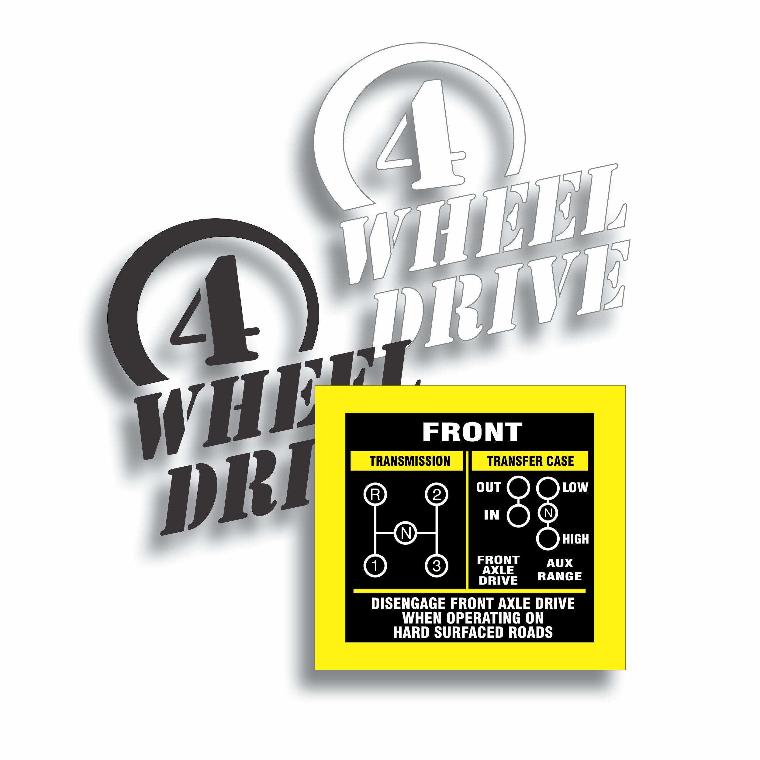 Transmission Shift Pattern Decal - Jeep, Willys Or CJ May Fit