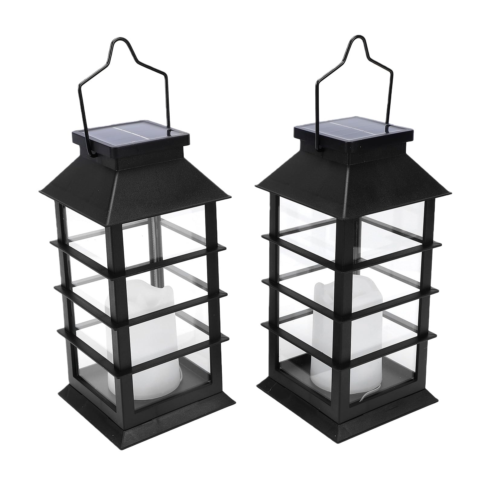 Lanterne Solari per Giardino Esterno con Flicker Elegante, Set da