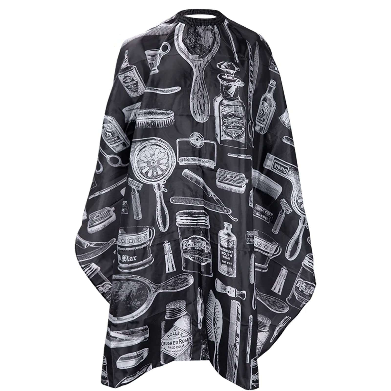 TMRBBesty Capa de Calidad Capa de Peluqueria,Negro Capa Peluqueria,Capa Ajustable Profesional Del Salon,Bata para Barberías,Para Peinado,Cortes y Colores