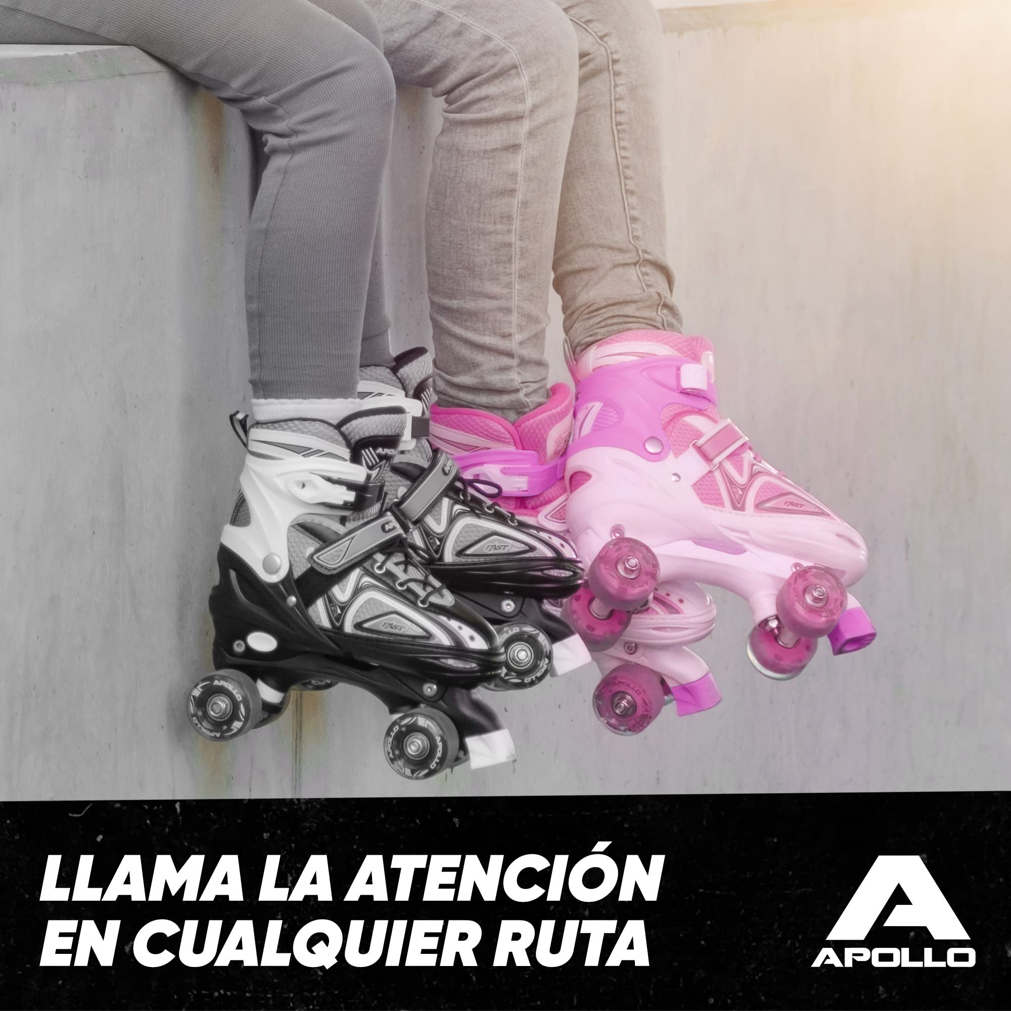 Apollo Patines 4 Ruedas Super Quad X Pro – Patines Quad para Niños y Adolescentes - Patines de Ruedas LED – Cómodos Patines Niña o Niño, Ideales para Principiantes — view 6