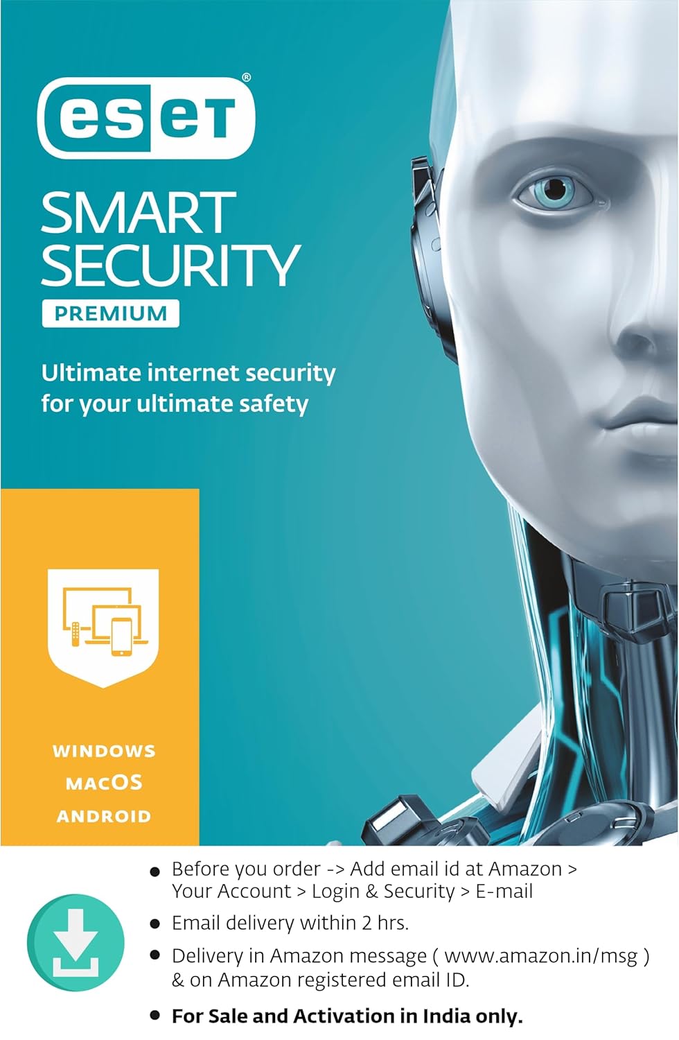 ESET Smart Security Premium Latest Version – 1 User, 1 Year | Free Parental Control for Android (Email Delivery in 2 Hours – No CD)