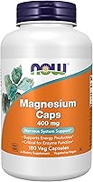 Vista 1 de Cápsulas de 400 mg de magnesio, marca Now Foods
