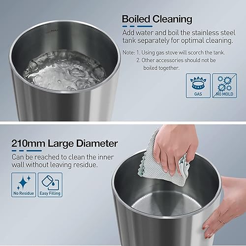 Miniatura 4 de RIMOO Humidificadores para dormitorio habitación grande humidificadores ultrasónicos de niebla fría para bebé humidificador de llenado superior de