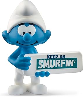 Schleich Smurfs, Collectible Retro Toys and Figurines for All Ages, Keep on Smurfin' Figure