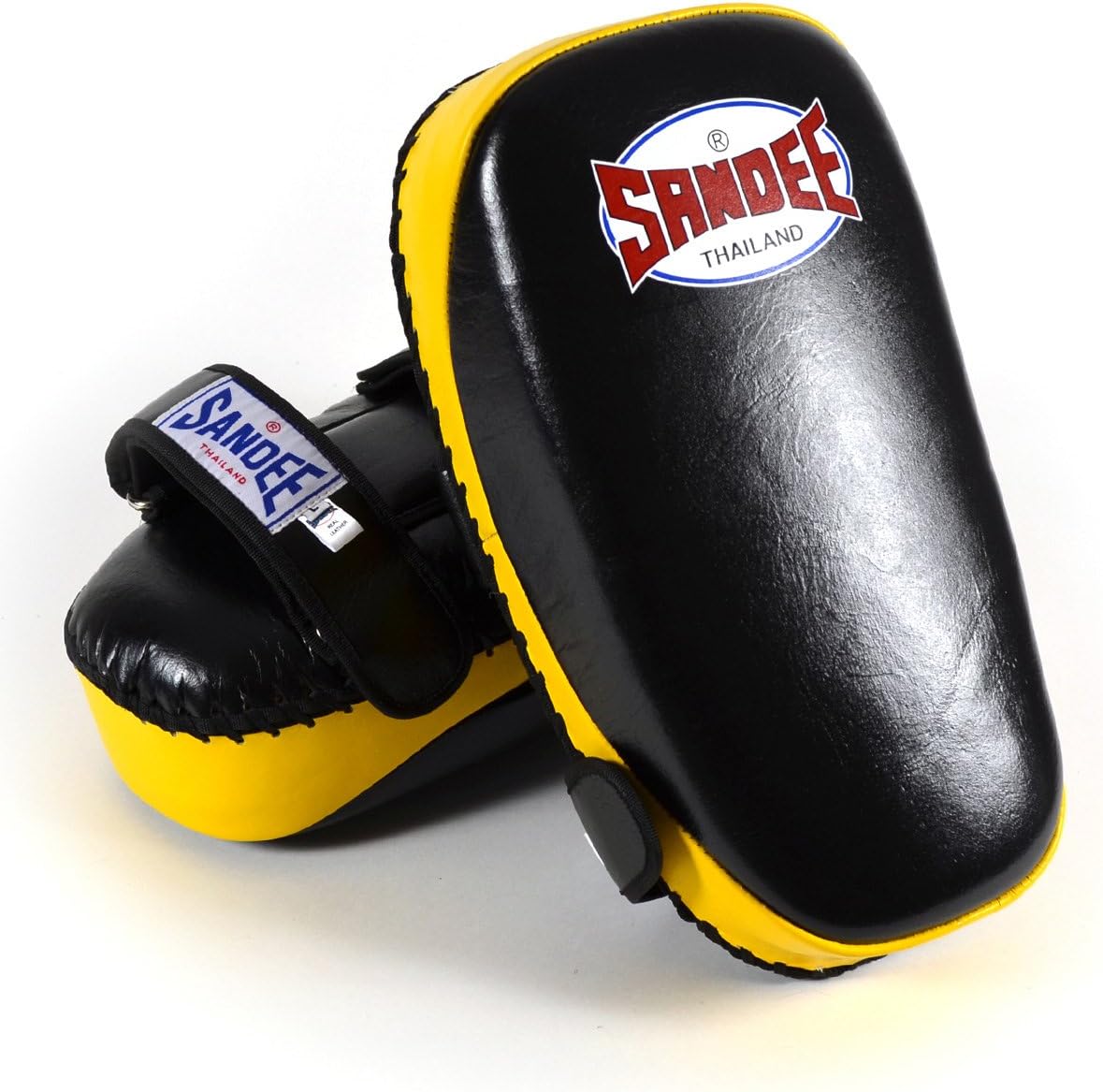 Sandee Curved Thai Leather Kick Pads
