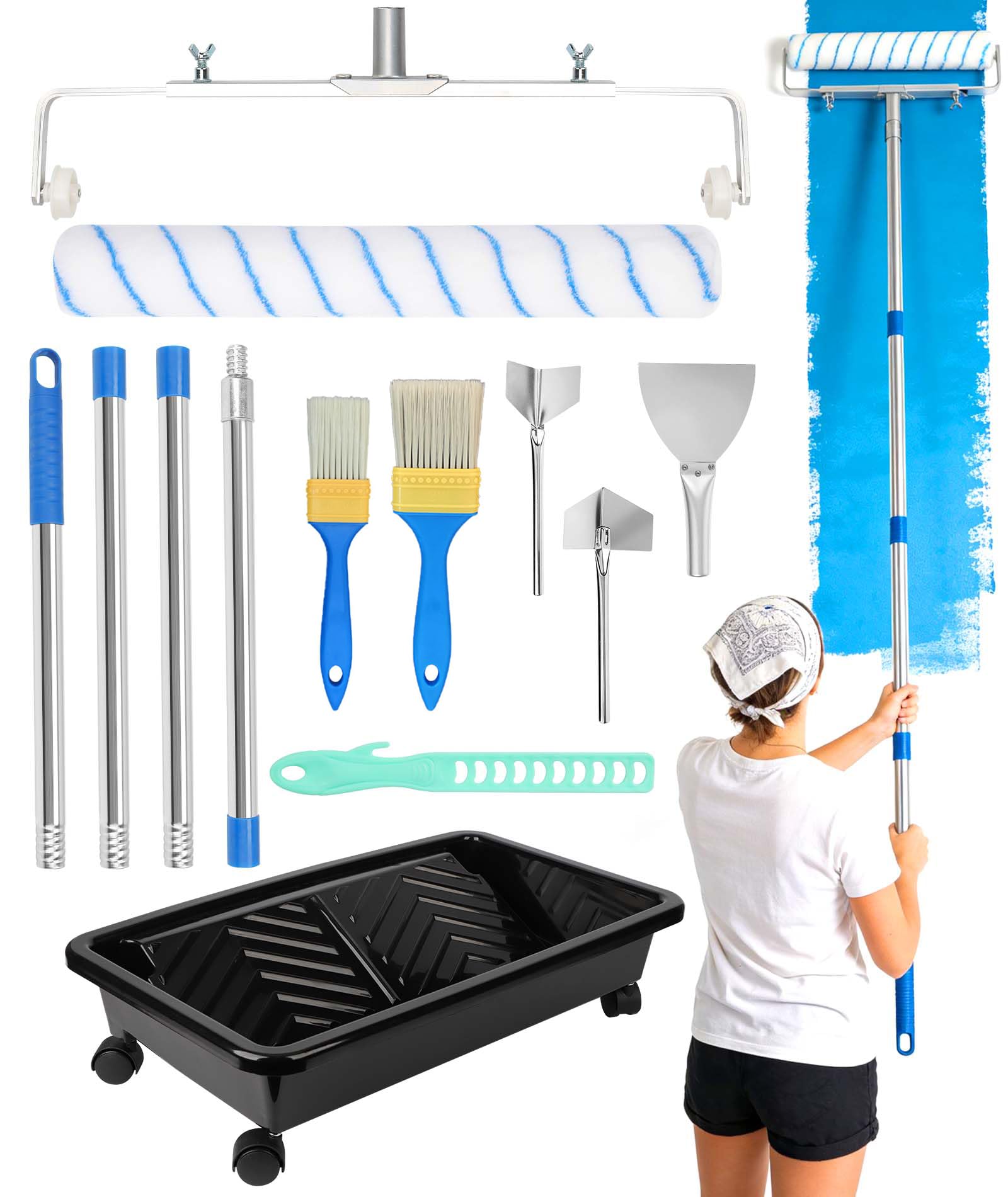 Qivine Kit de Rouleau de Peinture de 45 cm