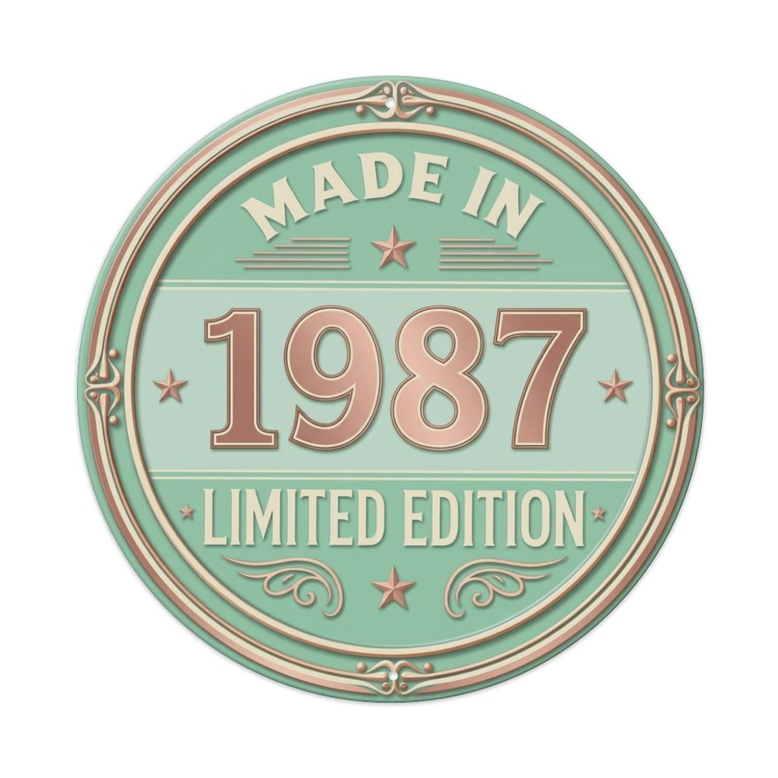 Made In 1987 Limited Edition Metal Tin Sign