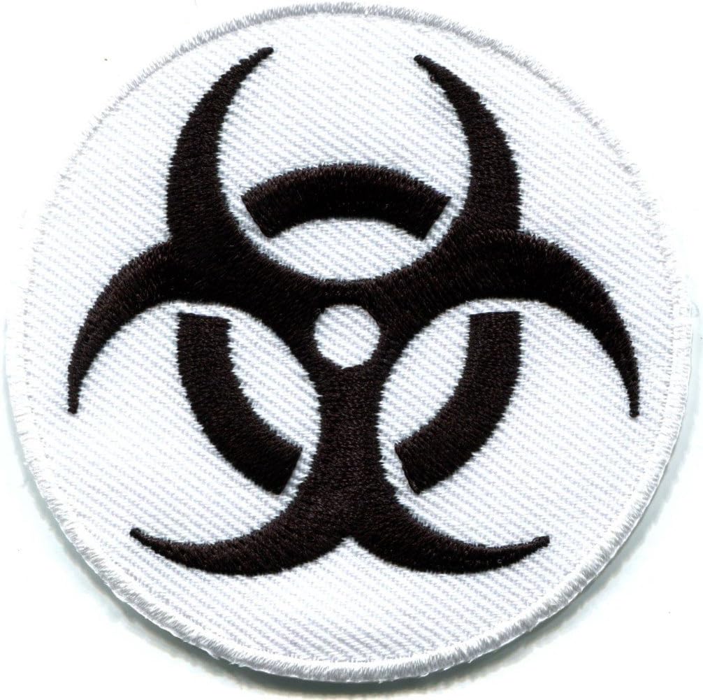 Biohazard Symbol Sign Danger Poison Toxic Warning Applique Iron-on Patch S-242