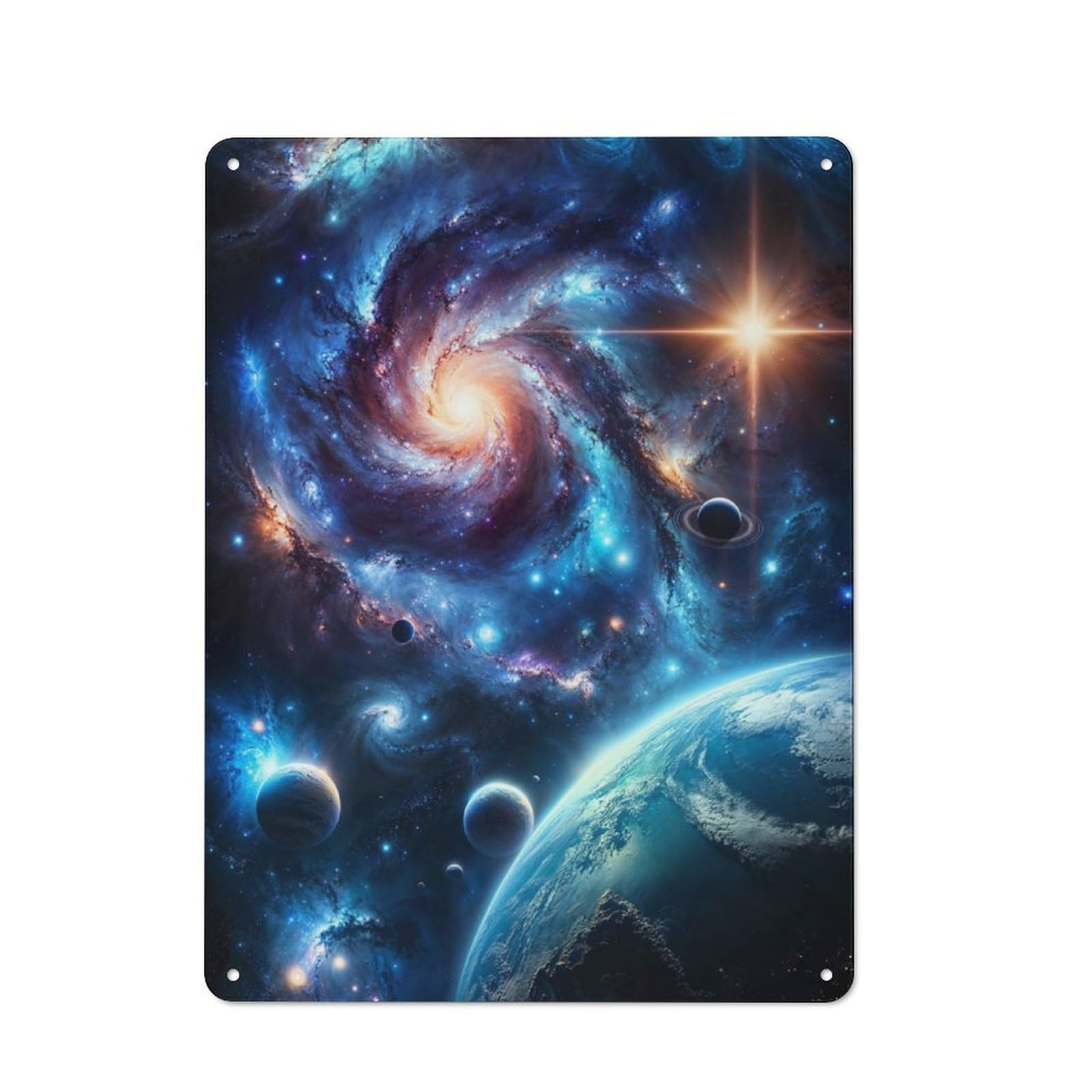 Junmoney Stardust Symphony Metal Sign 40X30cm With For Workshop Wall, Rustic Decor, For Collectors Decorating Workshops And Hobby Rooms
