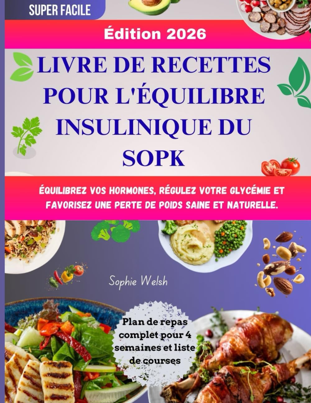 LIVRE DE RECETTES POUR L'ÉQUILIBRE INSULINIQUE DU SOPK: Équilibrez vos hormones, régulez votre glycémie et favorisez une perte de poids saine et naturelle.