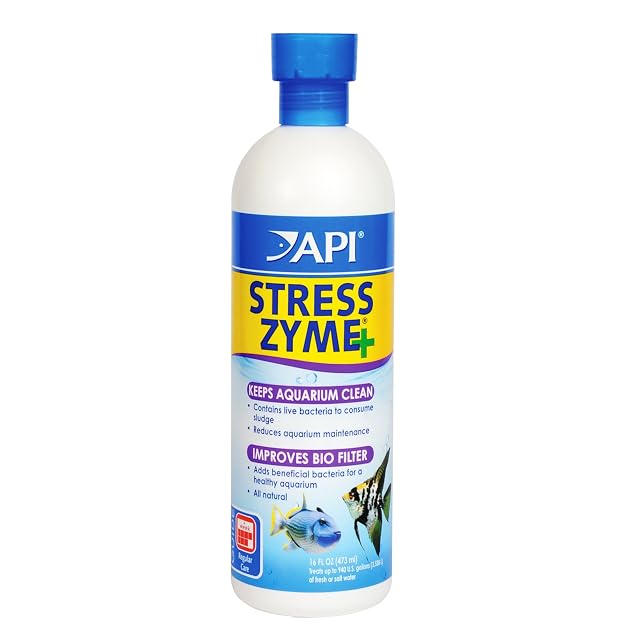 Api Stress Zyme - Solución para la limpieza de acuarios de agua dulce y salada