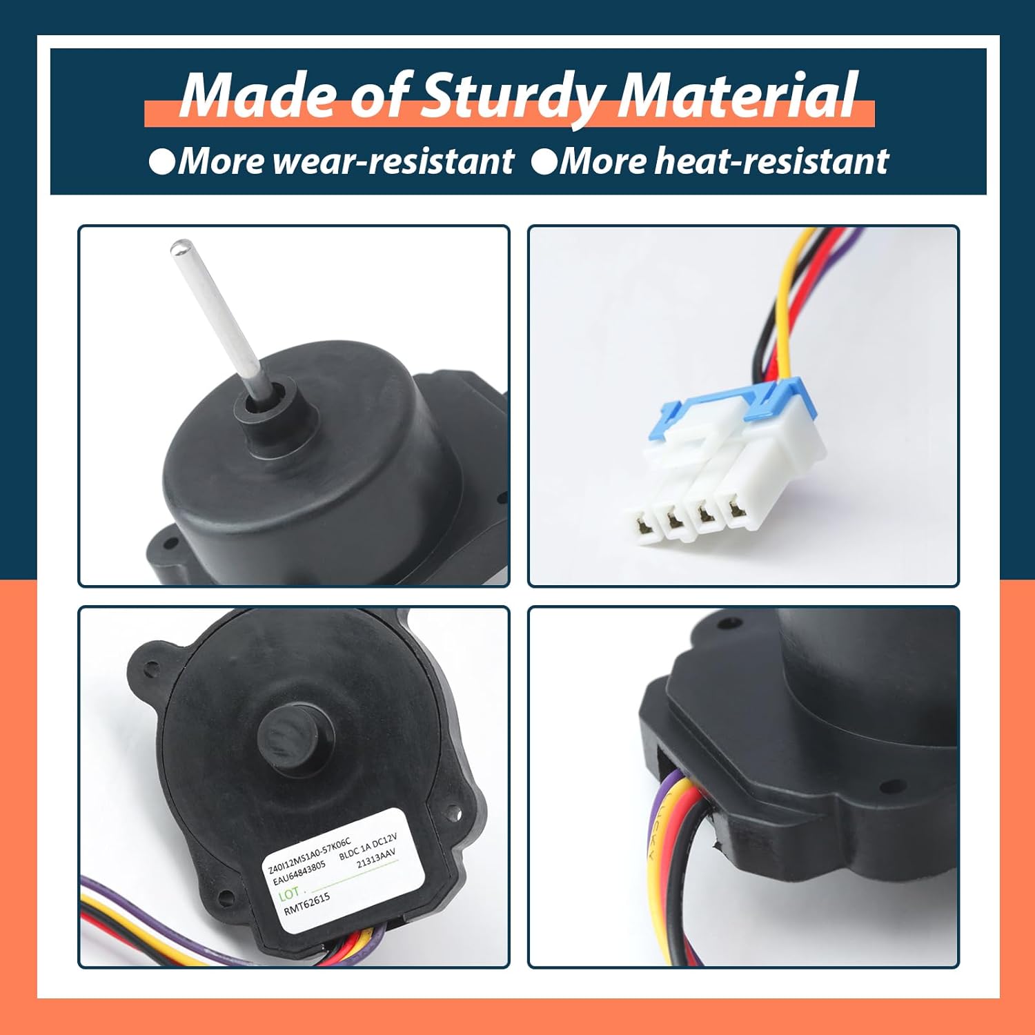 LRSOS2706S Condenser Fan Motor Replacement for LG Refrigerator LFXS26596S LFCC22426S LFCS27596S LFXC22526S LHSXS2706S LMWC23626S LMWS27626S LRFDS3016S LRFVC2406S LRFWS2906S for Kenmore
