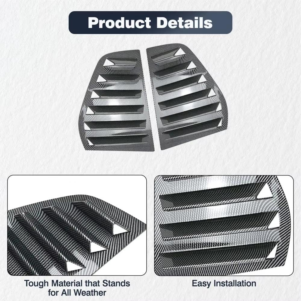 Rivestimenti Esterni Per Feritoia Posteriore Golf MK5 5 Porte 2004-2008 | Stile Posteriore Migliorato, Struttura ABS Affidabile, Facile E Conveniente(Catbon fiber look)