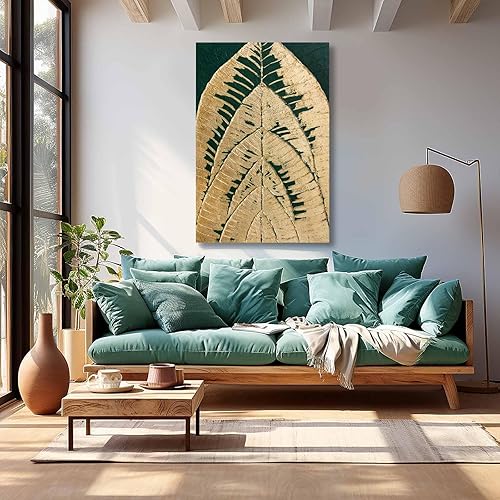 Miniatura 9 de SOUGUAN Pinturas de pared de plantas, lienzo floral blanco, arte de pared para sala de estar, póster pintado a mano, cuadro botánico, decoración