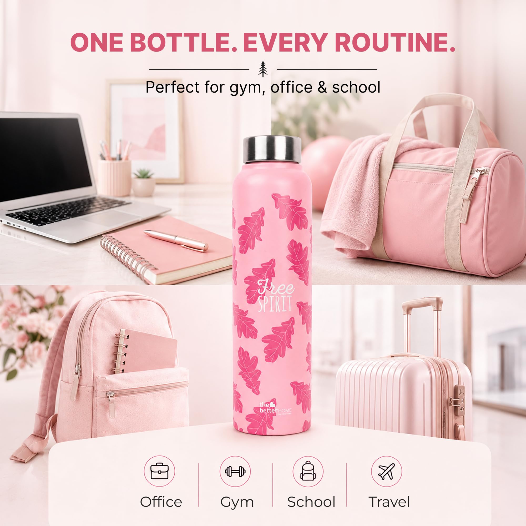 The Better Home Stainless Steel Water Bottles - 2 Pack -3