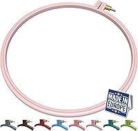 Vista 26 de Aro de bordado de plástico de Maker Susan, Serie Hello, aros de punto de cruz para principiantes, aro para punzón con aguja, marcos de bordado