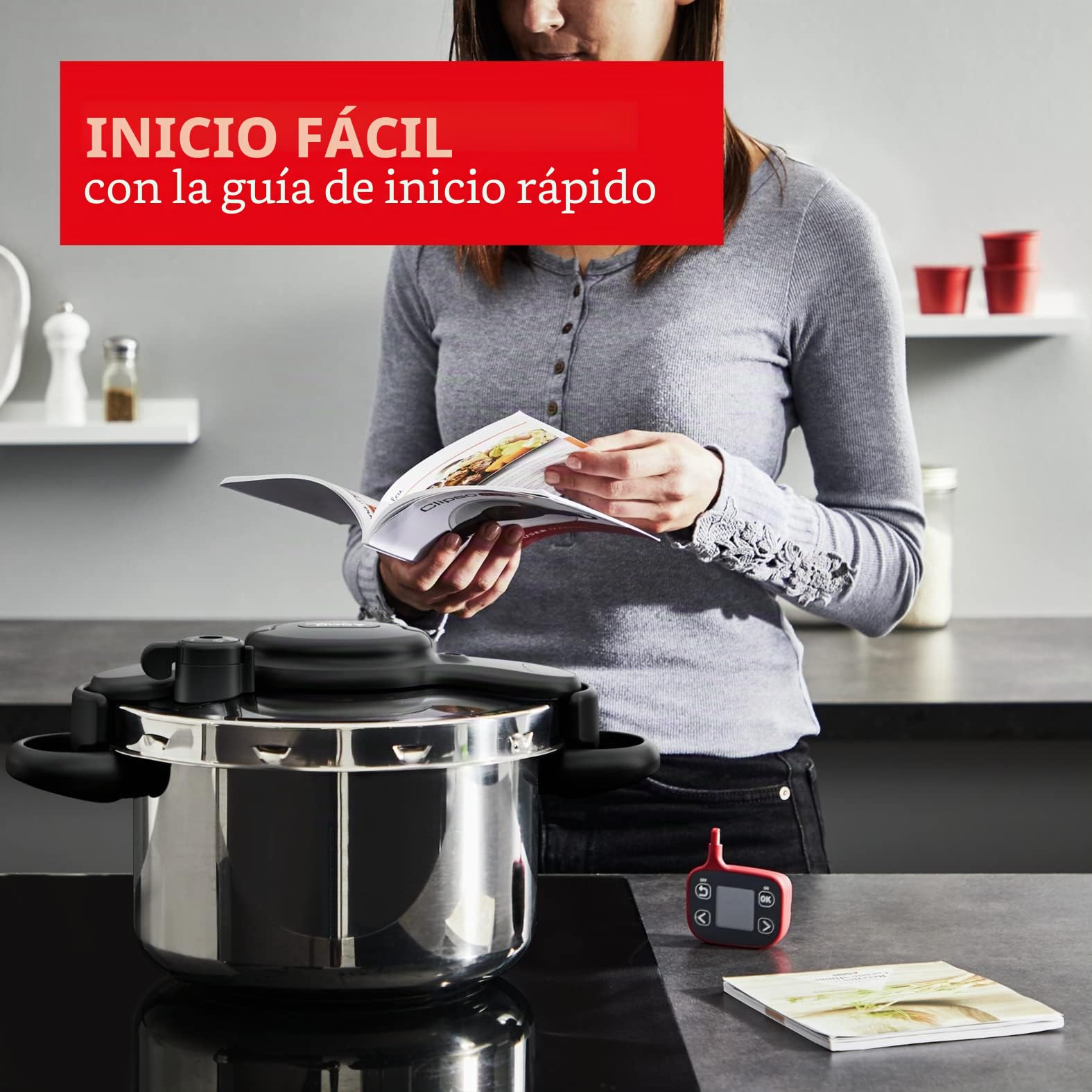 Olla a presión (acero inoxidable, 9 L, P4904950)
