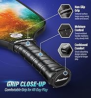 Vista 4 de Hicober Juego de 2 paletas de pickleball