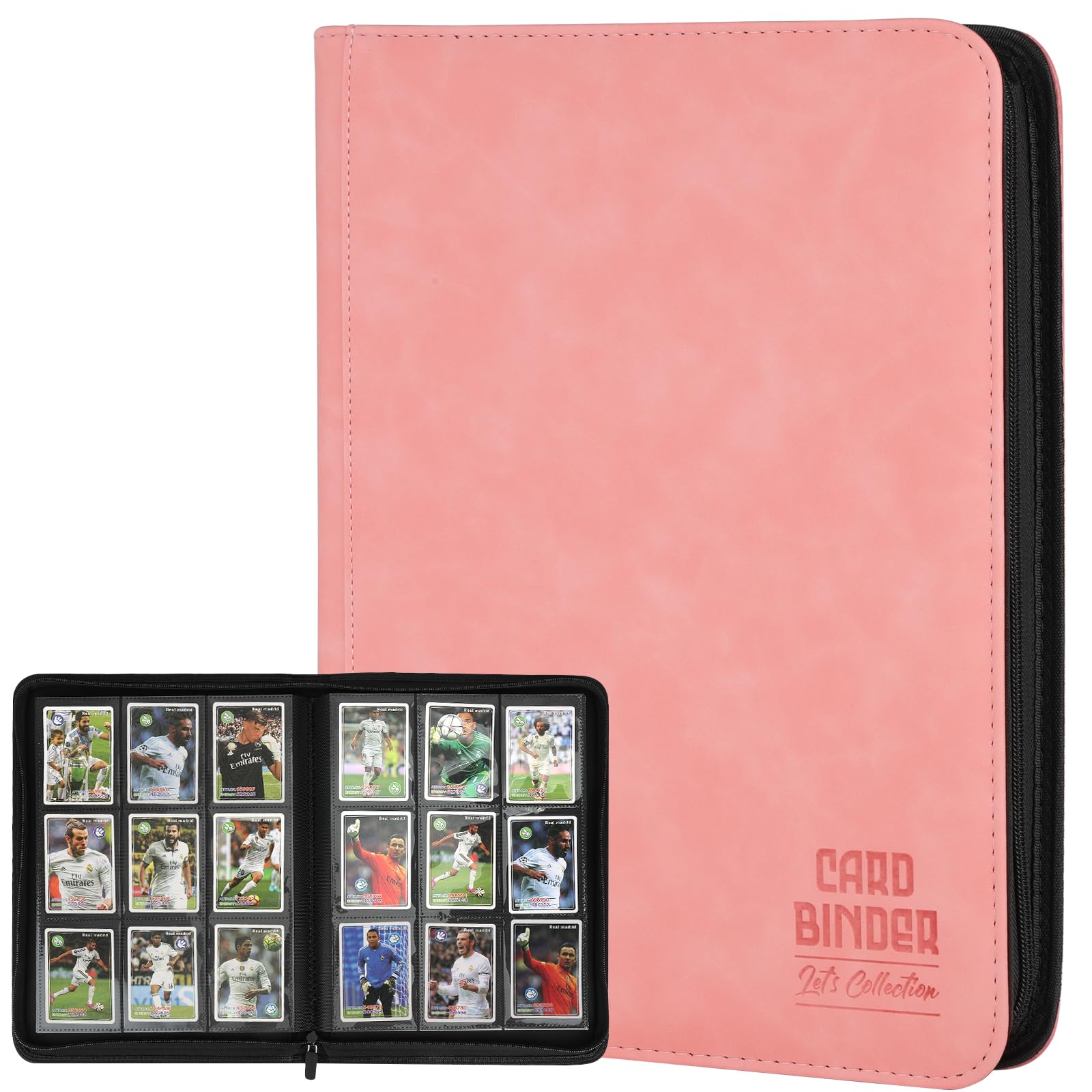Trading Card Binder, Premium 9 Pocket Double Sided 540 Pocket PU Card Collection Binder, Collectible Trading Card Albums for MTG, TCG, Sport Card, Game Cards (Pink) — image 1