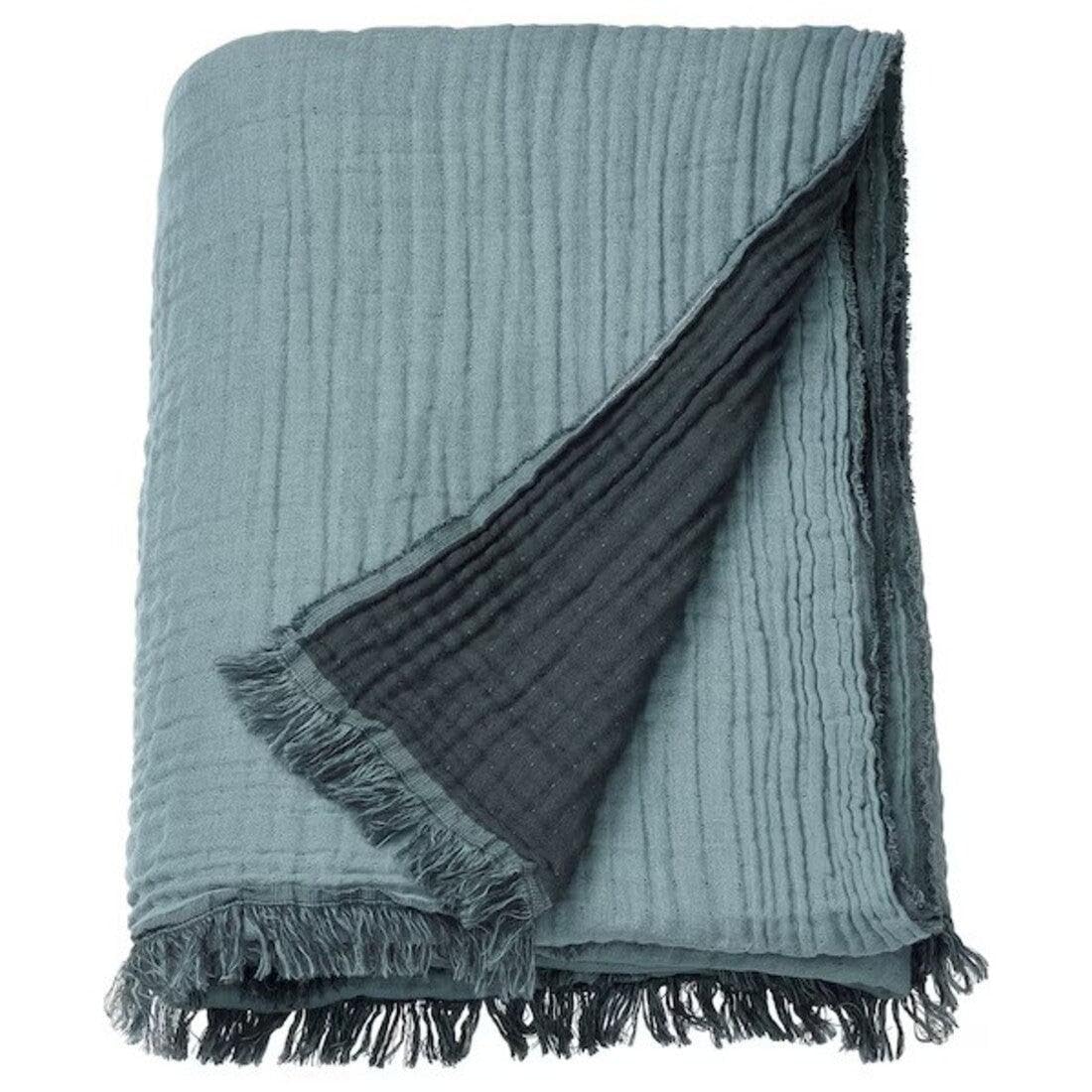 Ikea VALLKRASSING Throw, Light Blue-Grey, 150x200 cm (59x79)-image-45