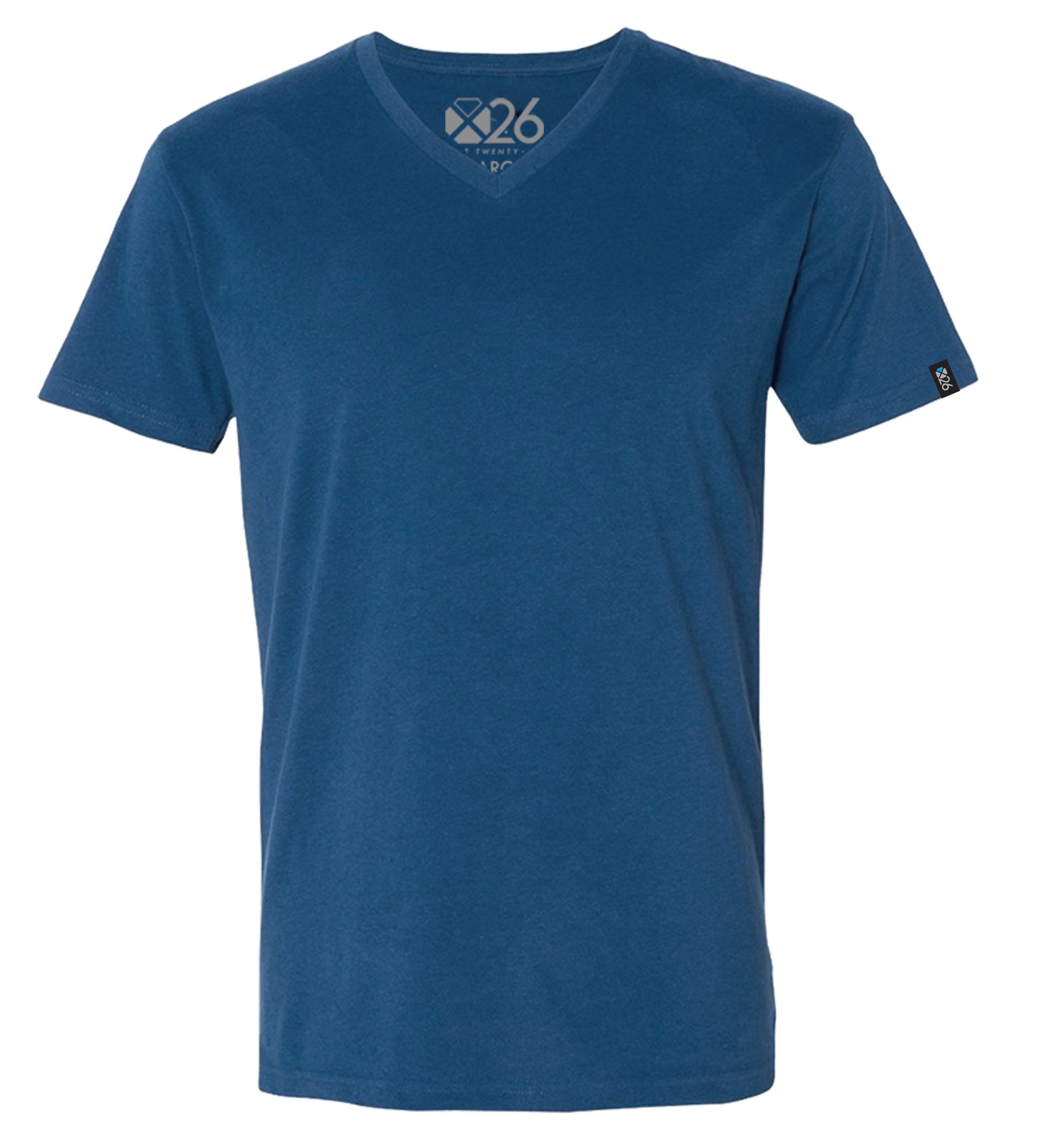 EXIT 26 Men's Premium Ultra Soft Sueded Jersey V Neck Plain and Heather T-Shirts
