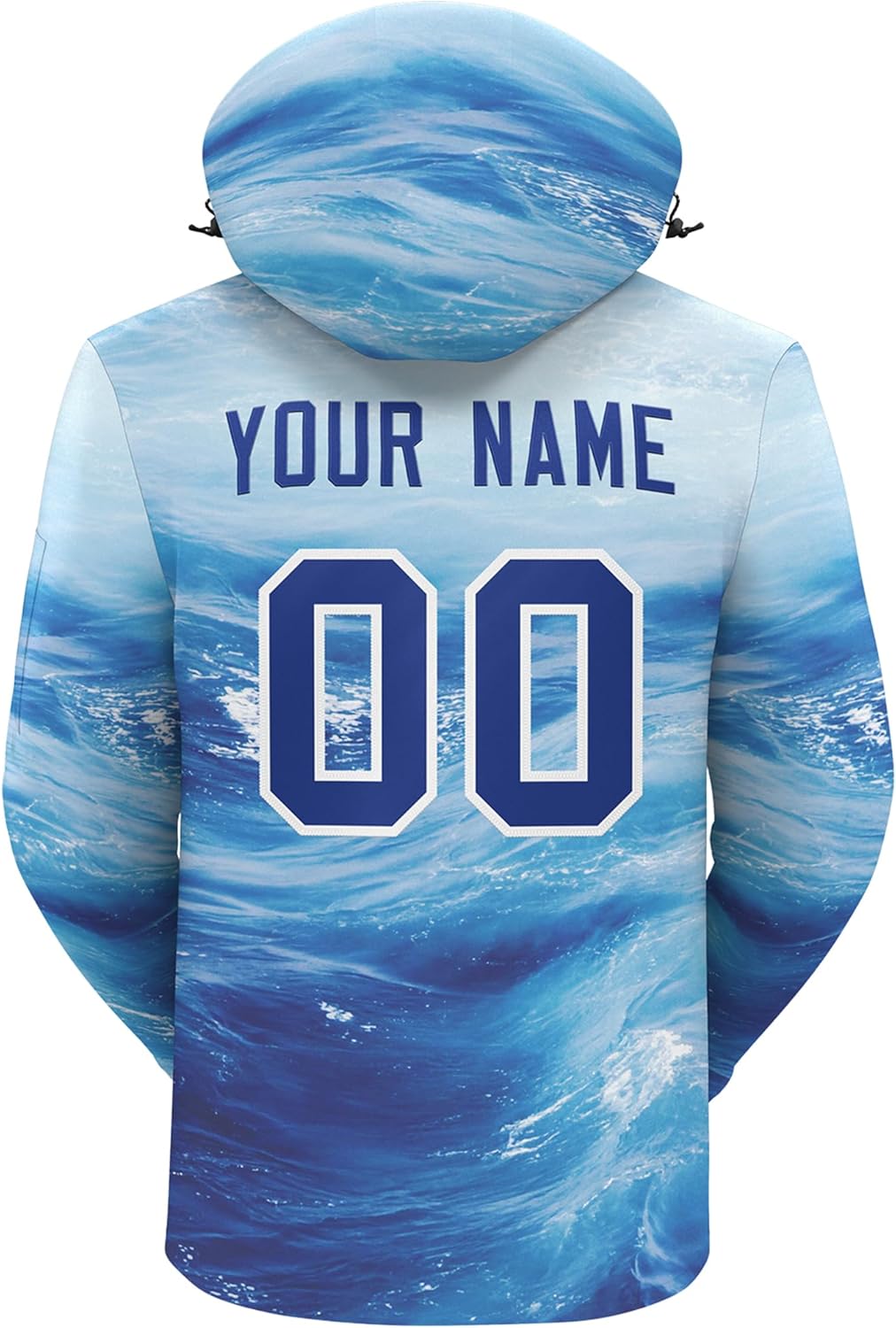KXK Custom Waterproof Rain Jacket Lightweight Windbreaker Jackets with Hoodie Stitched Letters Number for Men Women