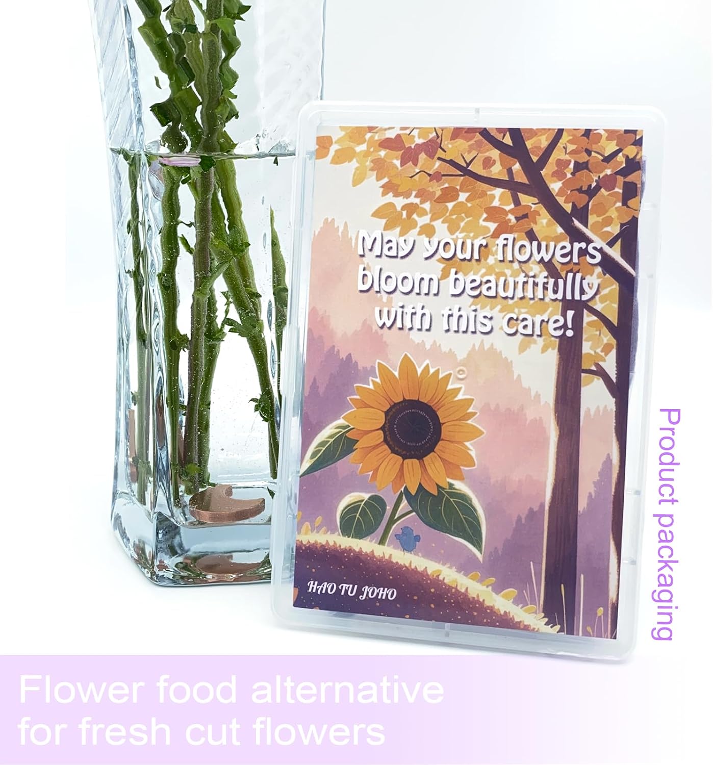 Alternative Flower Food for Fresh Cut Flowers, Copper Charm Keeps Vase Water Clear, 2 Pcs