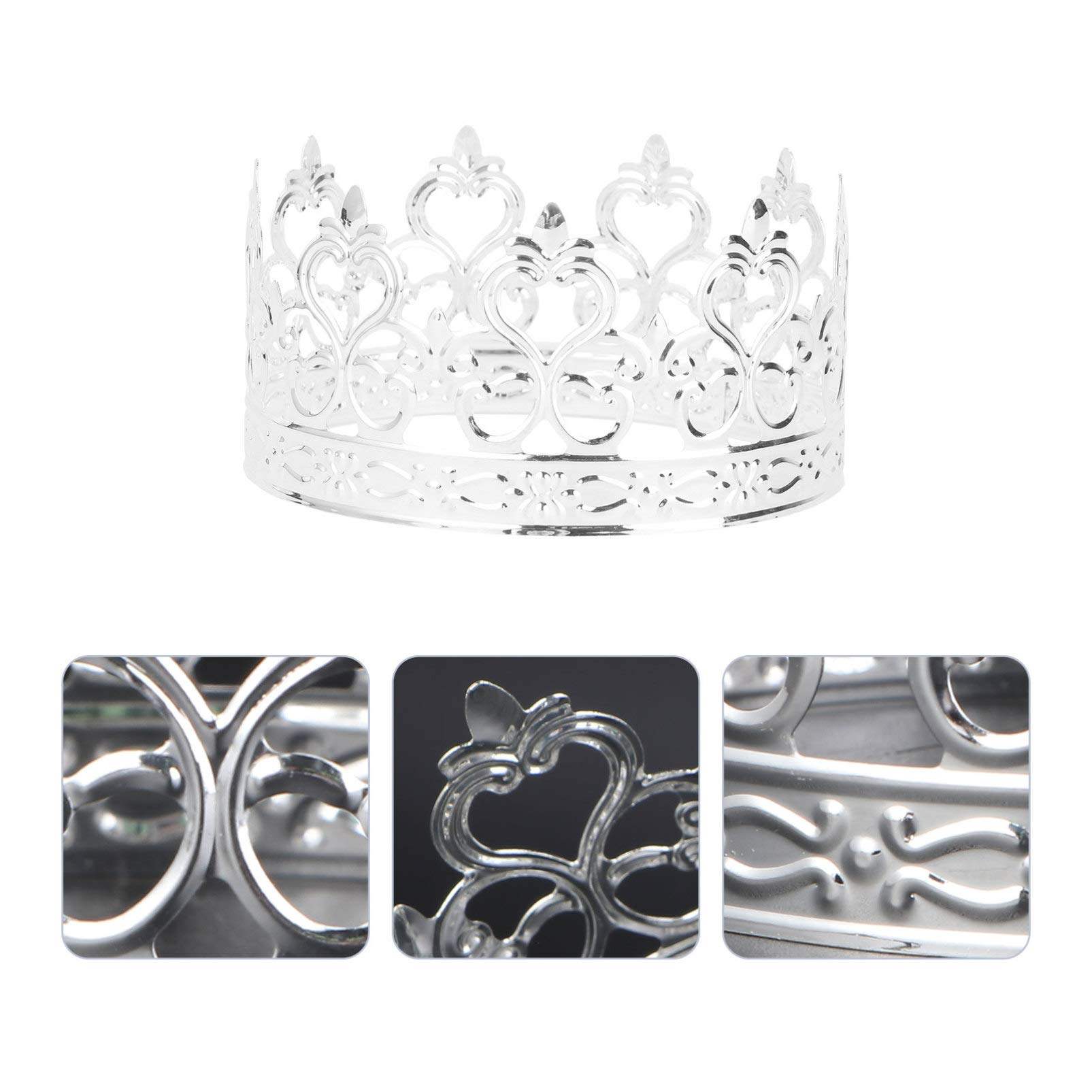 Set Di 12 PC Silver Rhinestone Princess Tiny Tiara/Princesses Theme Party/cupcake Cake Topper/Breakfast At Tiffany 2,5 X 3,8 Cm - Foto 10