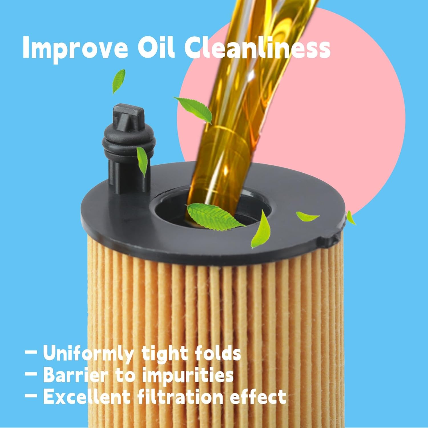 4Pcs A6541801100 Engine Oil Filters with Gasket Compatible with Mercedes-Benz Sprinter 2500 3500 3500XD 2.0L 2023 2024 Replacement Part Kit Replaces 6541801100 A654-180-11-00 HU6020Z