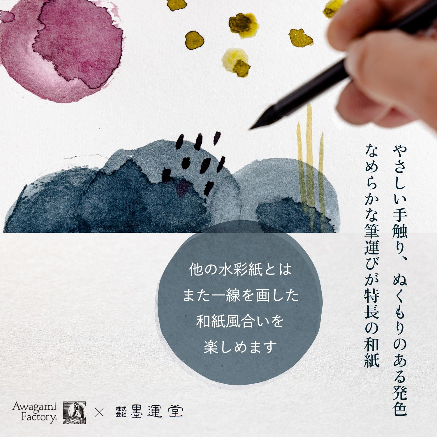 Amazon.co.jp: 墨運堂 和紙 淡彩画用 竹和紙 A4 10枚 24403 : ホビー