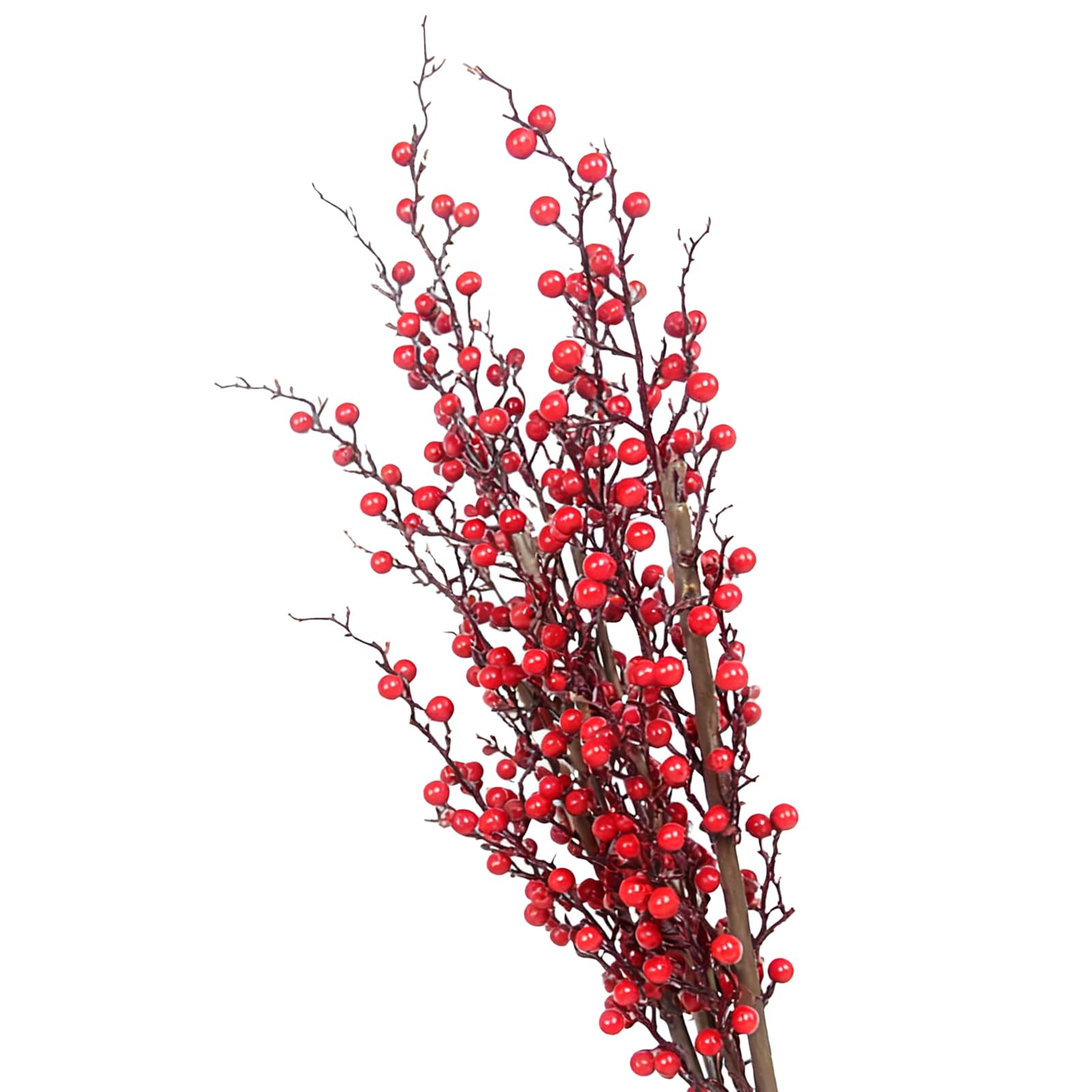 Bacche di Simulazione di Piante Artificiali Vivide Bacche Finte Durevoli Steli di Rosse Fai-da-te per Festival Celebrazioni in Hotel Frutta in Schiuma 2,8 Once (12 forchette di agrifoglio)