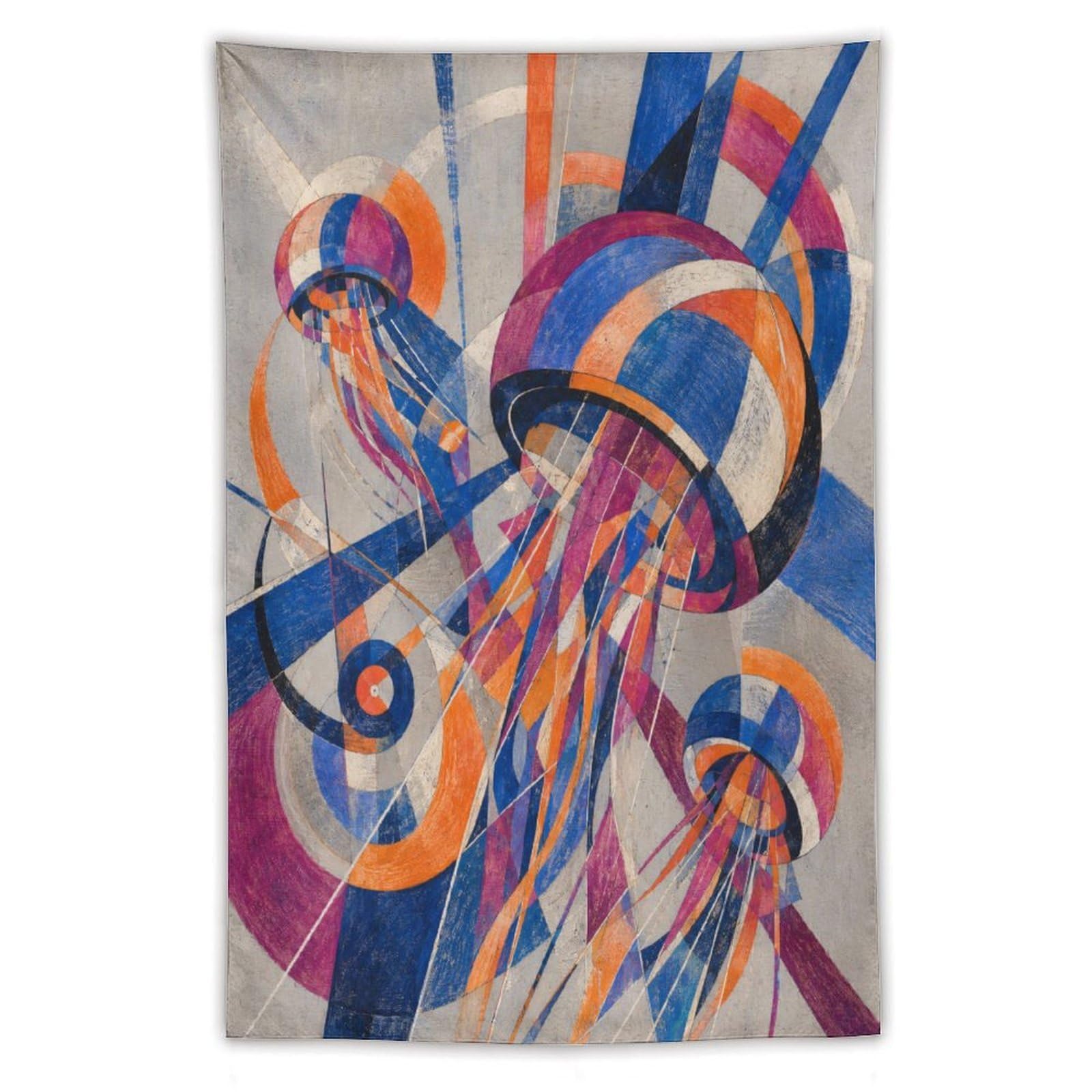 H3B8U2Y5 Abstract Jellyfish Wall Tapestry, Geometric Art, College Dorm