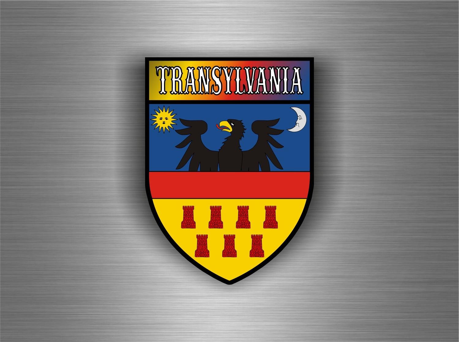 Akachafactory Sticker Adesivi Adesivo Stemma Citta Bandiera Auto Moto Catalogna r1