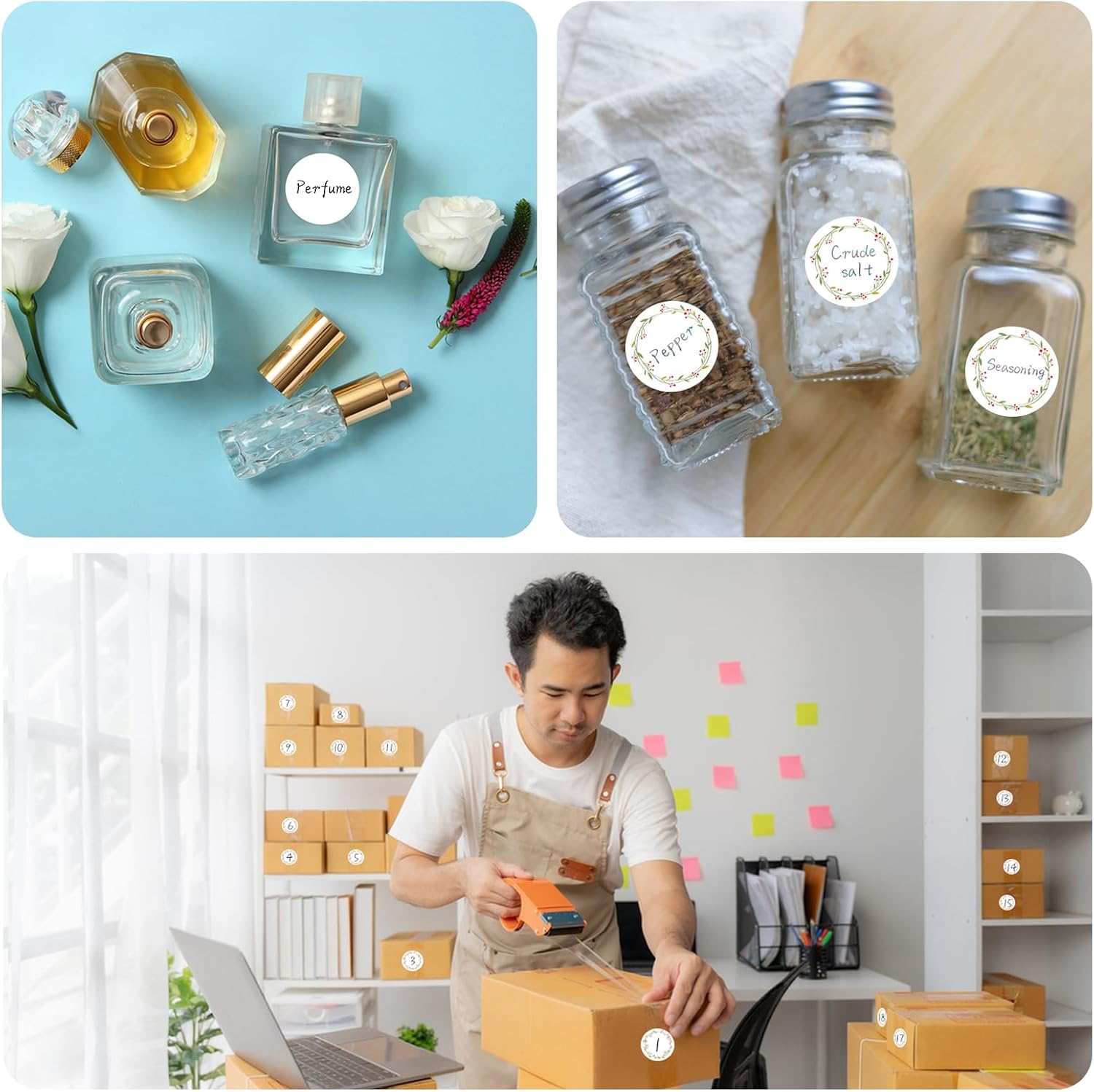 2 Inch White Circle Thermal Sticker Labels,1000pcs Self-Adhesive Round Direct Thermal Labels,Multi-Purpose Multifunctional Roll Thermal Stickers,for Barcodes,QR Code,DIY Logo Design,Name Tag - Image 6