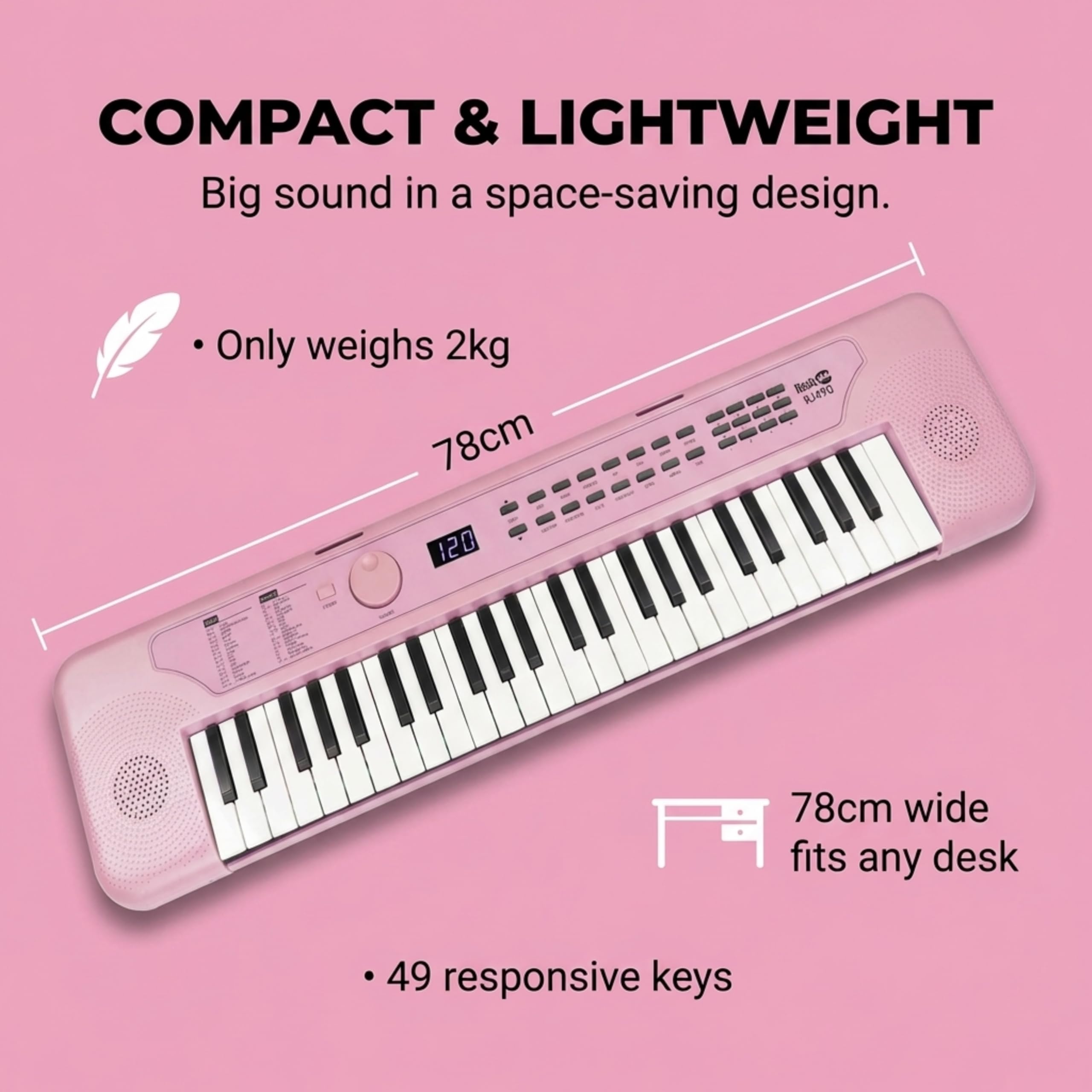 Amazon.com: RockJam 49 Key Keyboard Piano, Portable Electronic