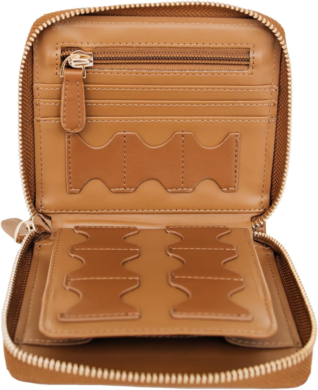 Compact Memory Card Holder & Battery Organizer Slim Travel Case with Secure Pockets for SD, MicroSD, and Camera Batteries Durable Protective Storage Wallet for Photographers On-The-Go – Brown