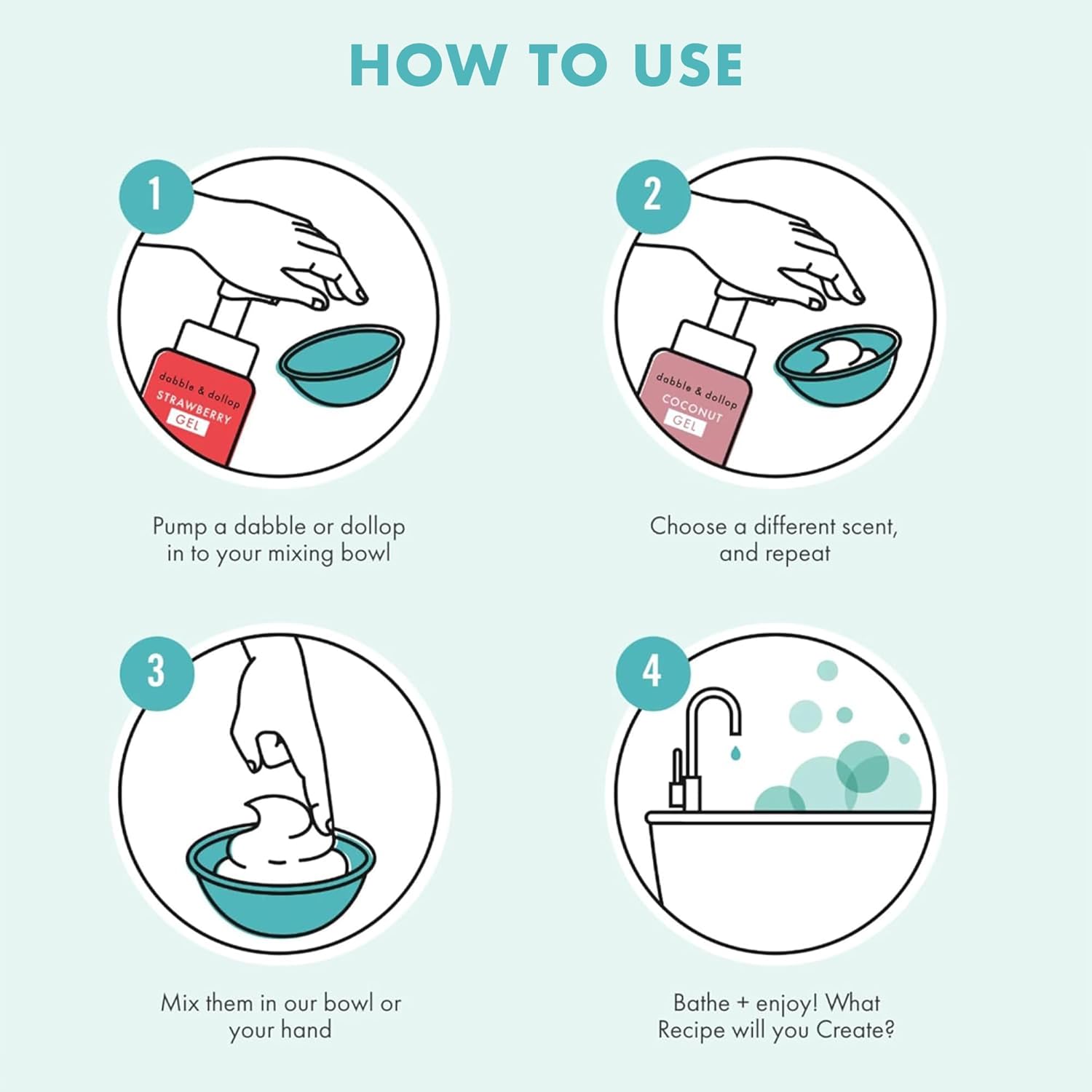 Dabble & Dollop Citrus Kiss Bundle, Natural Bubble Bath, Body Wash & Shampoo for Kids, Paraben & Sulfate Free, Vegan, Gluten-Free, Tear-Free, Tangerine, Vanilla, Lemon (Set of 3) - Image 5