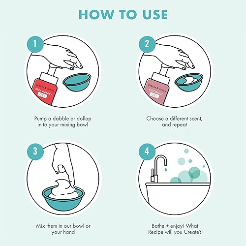 Miniatura 6 de Dabble & Dollop Blueberry Body Wash & Shampoo - Baño de burbujas natural 3 en 1 para niños, fabricado en Estados Unidos, sin parabenos ni sulfatos,